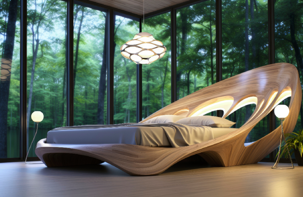 Creating a tranquil master suite with a luxury king size bed and double beds with storage