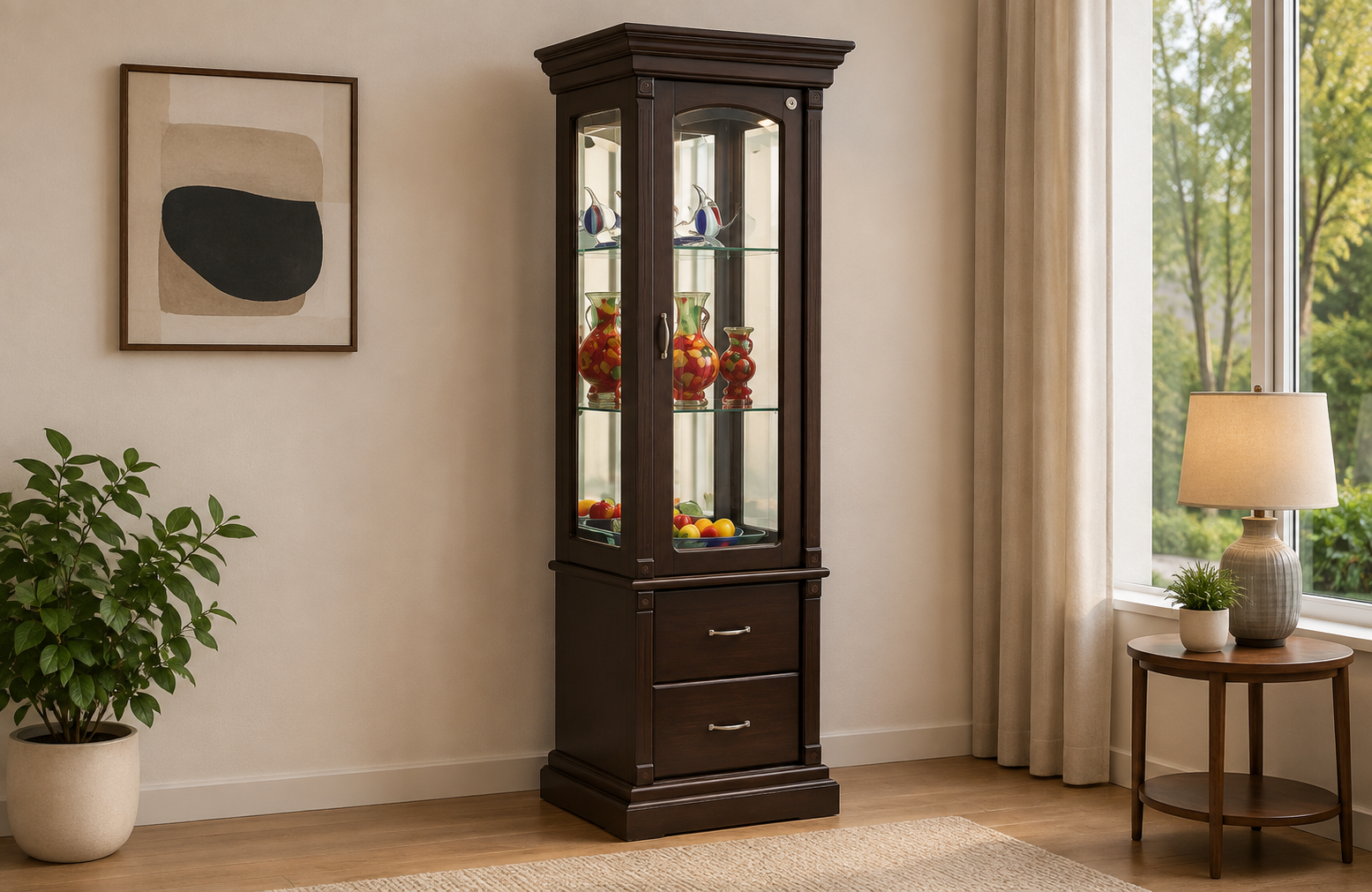 Elevate your dining room with a premium crockery unit and modern display cabinet