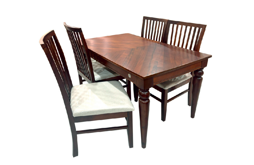 Designing an intimate eating area with a compact 4 seater dining table and sleek modern office furniture layouts
